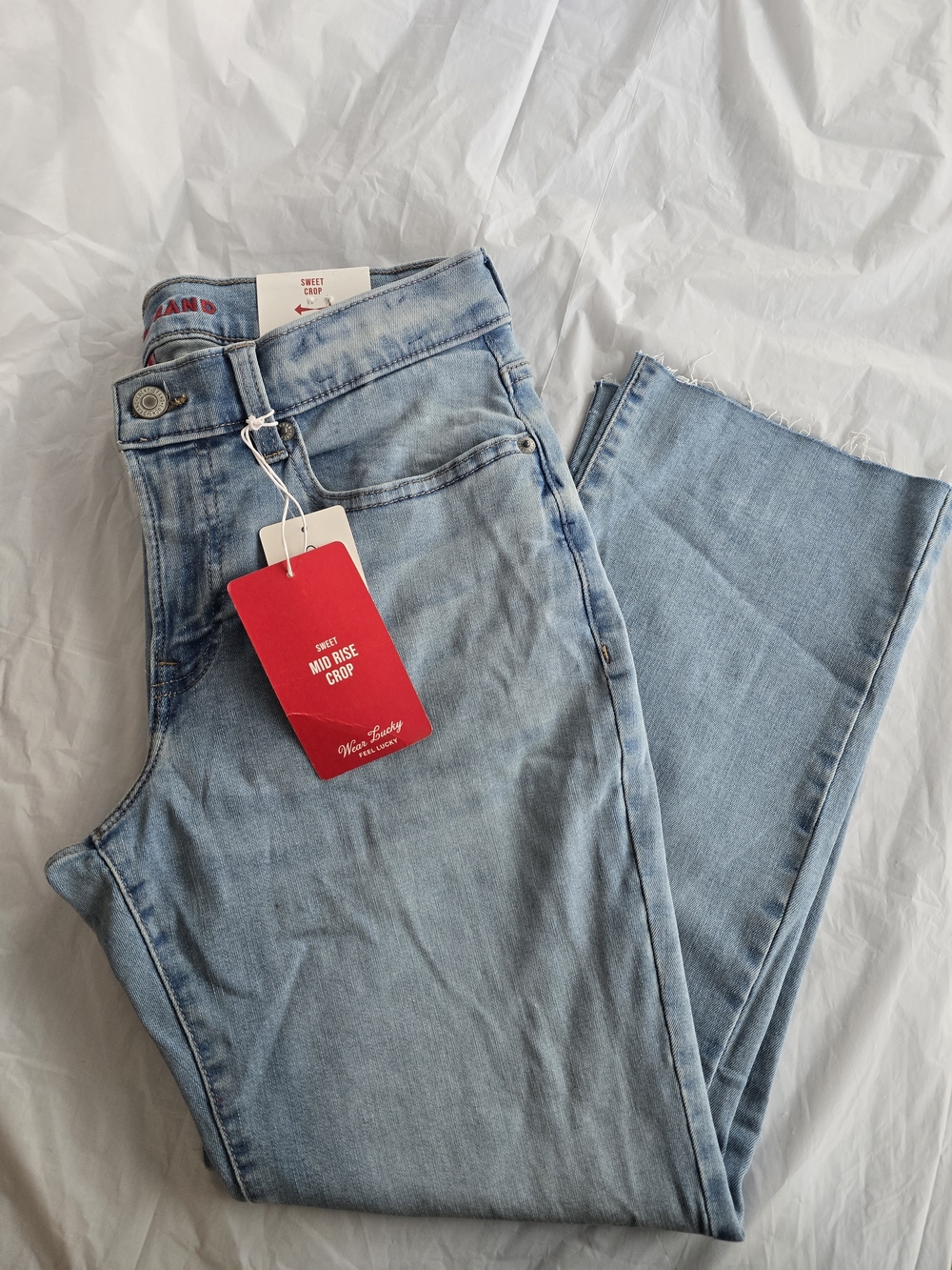 Lucky Brand Light Blue High-Rise Crop Jeans